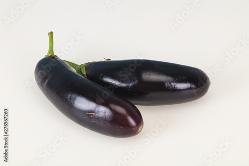 Ripe Eggplant isolated on white