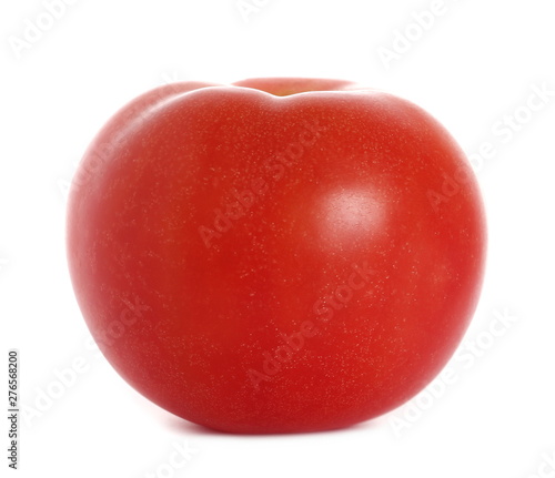 Fresh ripe red tomato isolated on white background