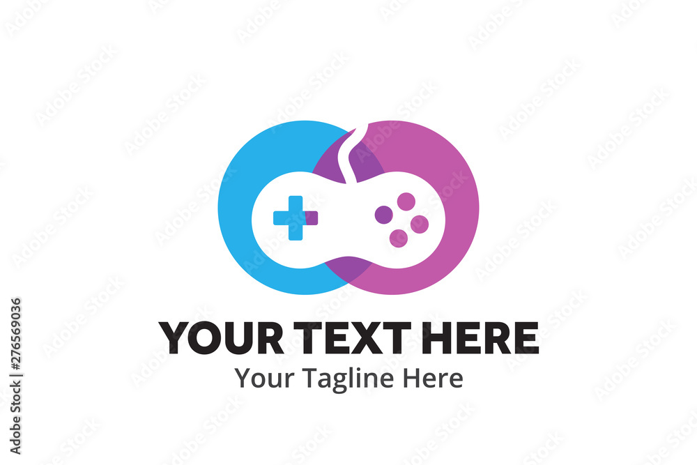 unique game simple logo creative design in flat style with color . gaming logo creative design for identity and community