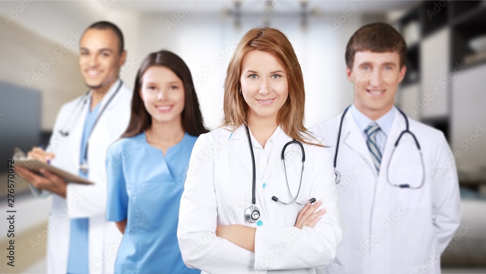 Confident Medical team at hospital Confident Medical team at hospital