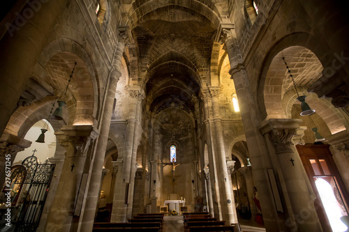Interior of San Giovanni Battista church in Matera  Italy
