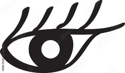 lady's eye flat icon. Vector illustration for design of beauty catalogs, business cards, magazines.