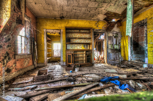 abandoned house interior