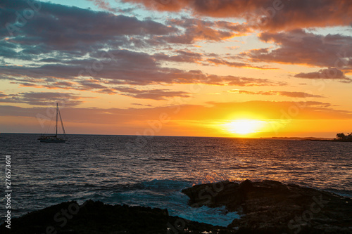 sunset over the sea