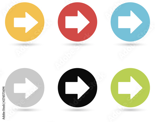 Arrow in circle icon set. Сolorful Arrows button . Vector illustration Free Download Arrow in circle icon set. Сolorful Arrows button . Vector illustration - GFXLoad