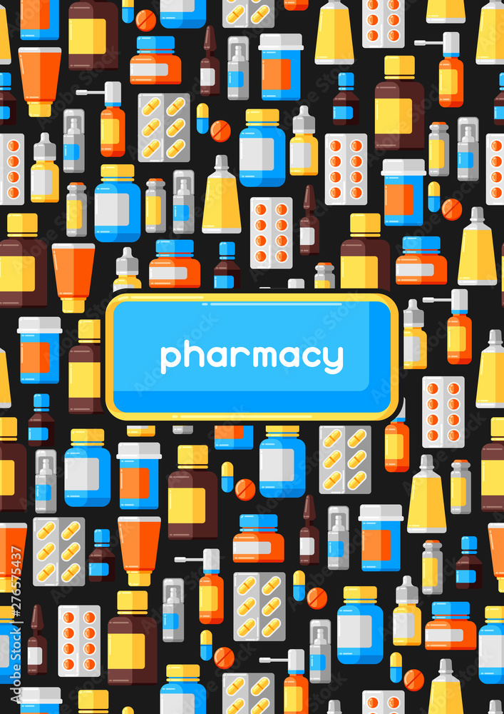 Background with medicine bottles and pills. Background with medicine bottles and pills.