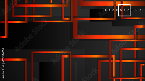 Vector Modern Abstract Squares Backgrounds . with a black orange gradient. eps 10 template