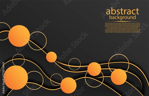 Elegant modern background. Abstract background with golden line. Vector illustration EPS 10