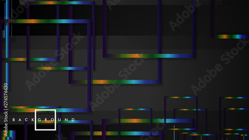 Fototapeta Naklejka Na Ścianę i Meble -  Modern Abstract Vector Box Background. with colorful gradient strips. eps 10 template