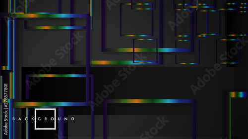 Modern Abstract Vector Box Background. with colorful gradient strips. eps 10 template