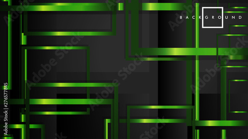Vector Modern Abstract Squares Backgrounds . with a black and green metal color gradient. eps 10 template