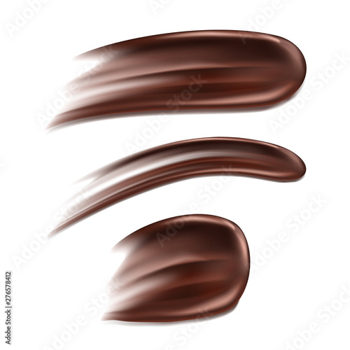 Chocolate spreading isolated on white background