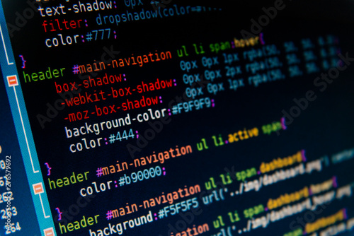 Programming code abstract screen of software developer