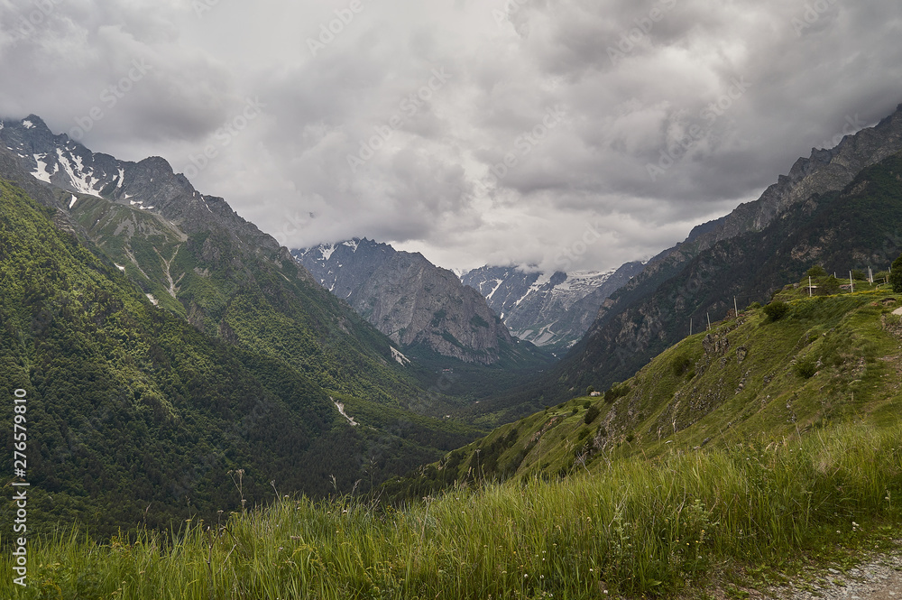 Mountains of the North Caucasus in the Russian Federation.