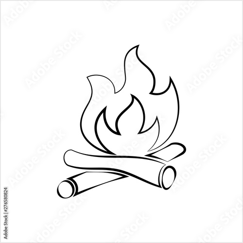 Campfire Icon, Camp Fire