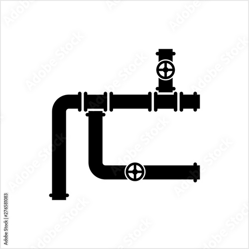 Pipe Icon, Pipe Fitting Icon, Water, Gas, Oil Pipeline, Plumbing Work