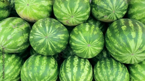 fresh watermelon on the market