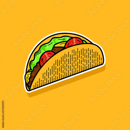Vector Illustration of Taco Icon Logo