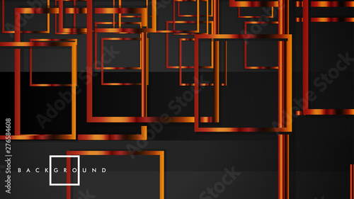 Vector Modern Abstract Squares Backgrounds . with a black and metal color gradient. eps 10 template