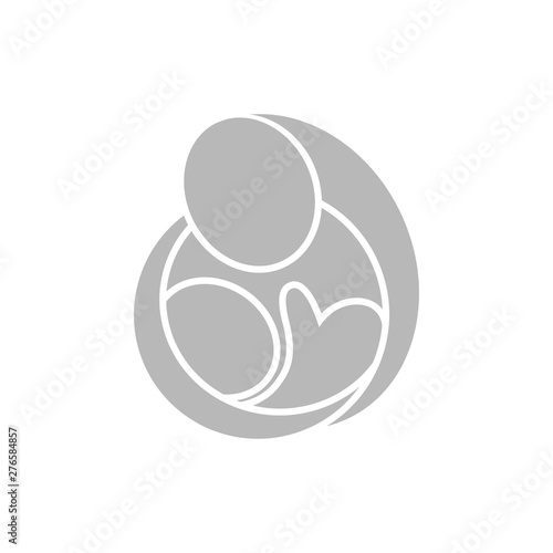 Mother holding Child baby design vector template.