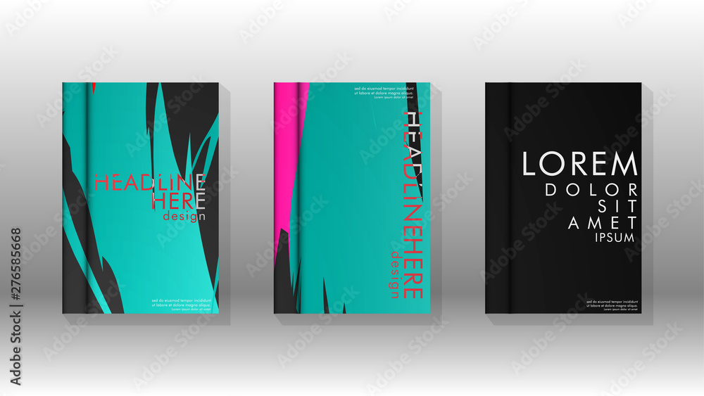 Cover book with a geometric design background