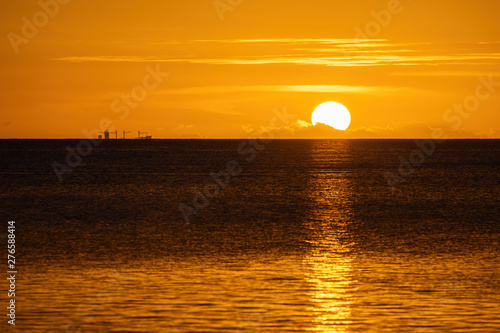 Fototapeta Naklejka Na Ścianę i Meble -  Sunset on the beach on Mauritius Island