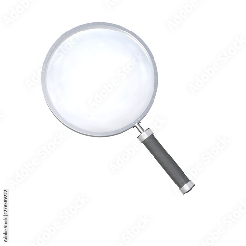 3d rendering of a magnifying glass