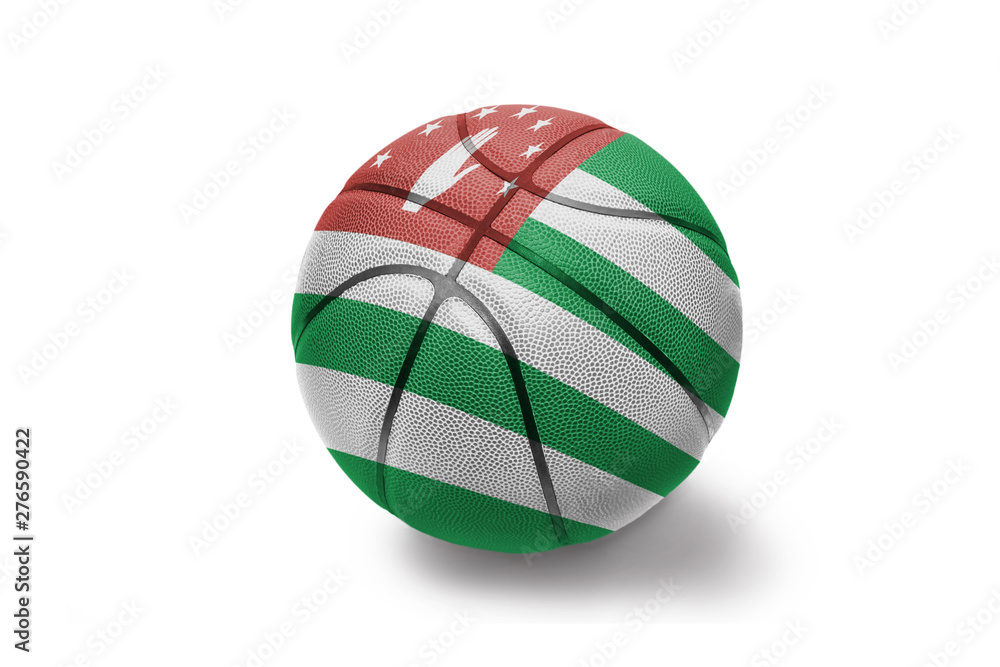 basketball ball with the national flag of abkhazia on the white background basketball ball with the national flag of abkhazia on the white background