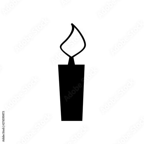 Candle icon. Light decoration symbol