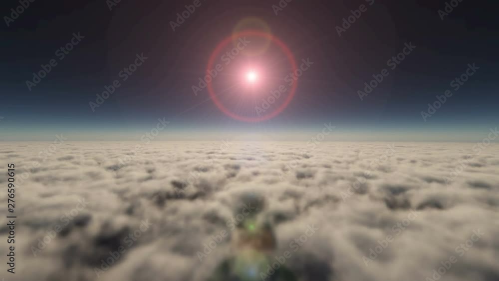 dream fly in clouds 4k