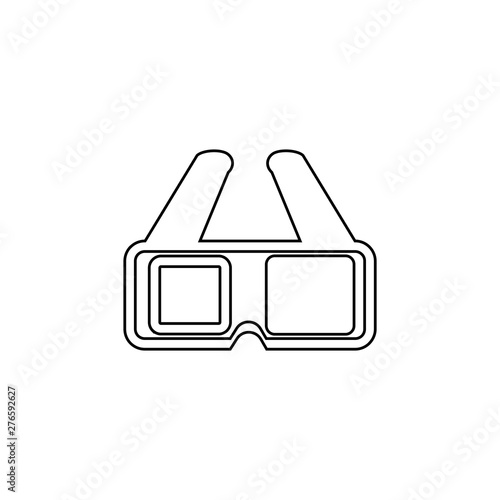 3d film glasses icon. Cinema symbol