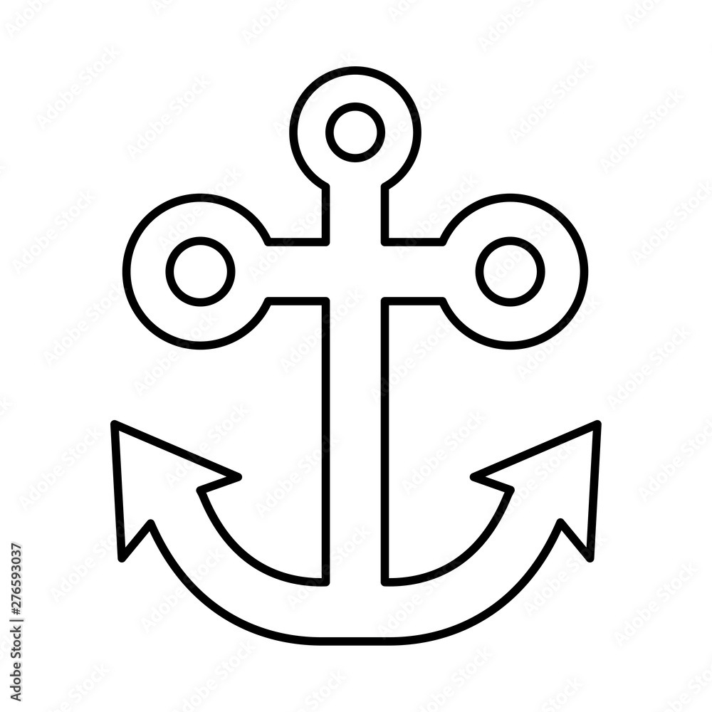anchor marine symbol isolated icon