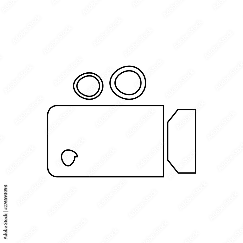Video camera icon. Live video button Video camera icon. Live video button