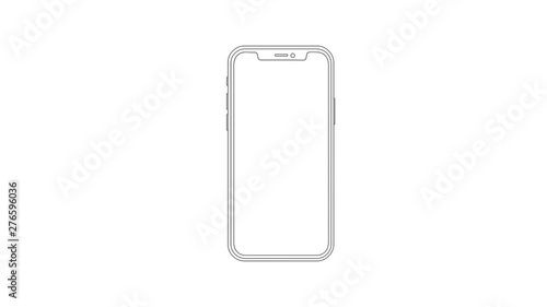 Hand drawn touch screen smart phone animation