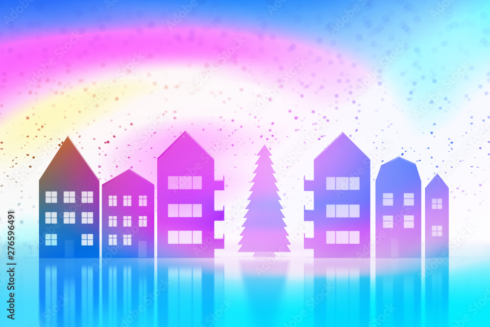 Colorful vivid Christmas background