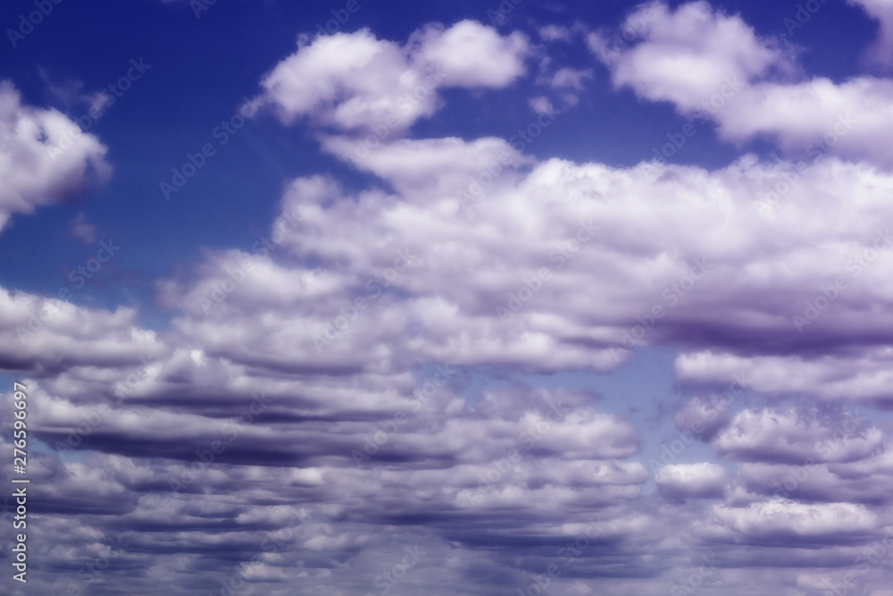 Fototapeta premium Beautiful clouds with blue sky background. Nature weather, cloud blue sky and sun