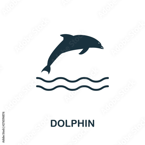 Dolphin vector icon symbol. Creative sign from icons collection. Filled flat Dolphin icon for computer and mobile