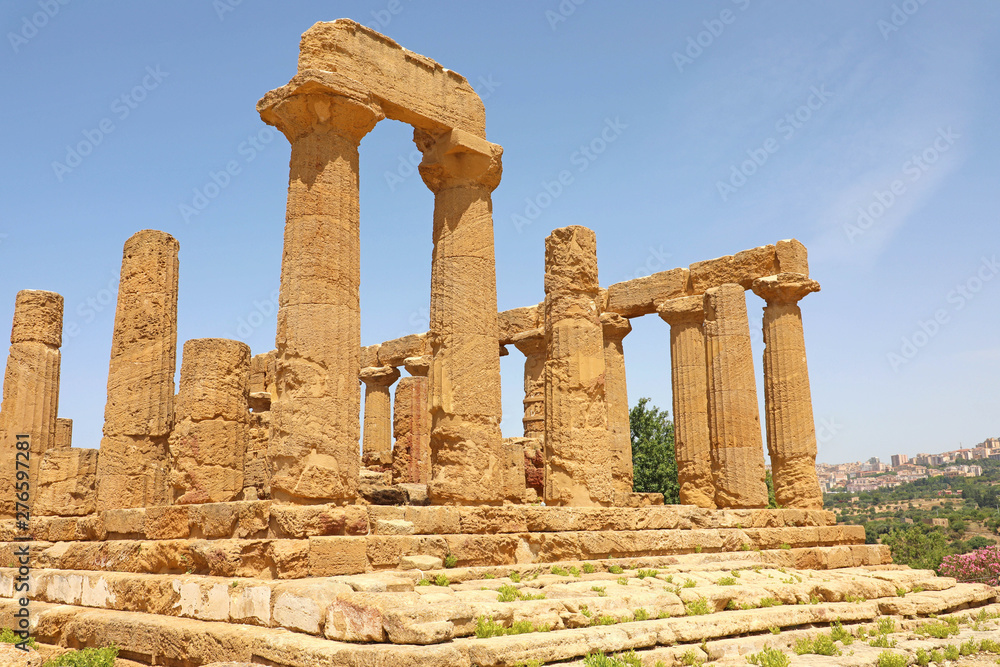 Temple of Juno (Hera) in the Valley of the Temples, Agrigento, Sicily, Italy