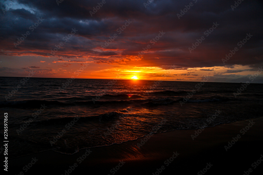 sunset over the sea