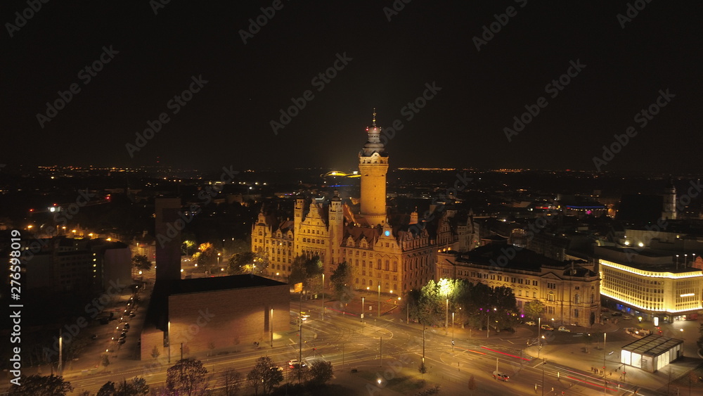 Leipzig - Town Hall at night