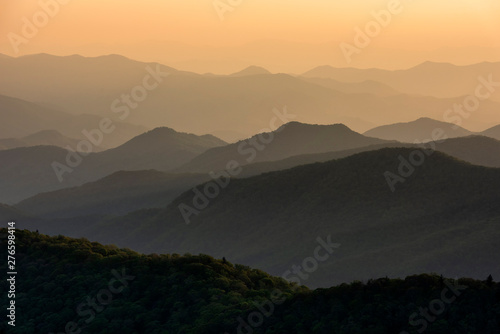 Mountain View from Blue Ridge Parkway near the Smoky Mountains © junej