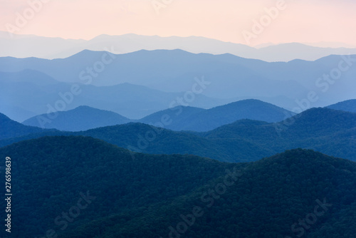 Fototapeta View of Smoky Mountains from Blue Ridge Parkway