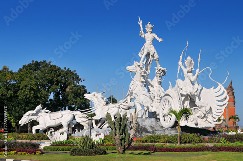Patung Satria Gatotkaca Statue in Bali, Indonesia.