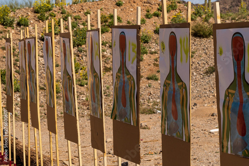 Row of Targets at Outdoor Range