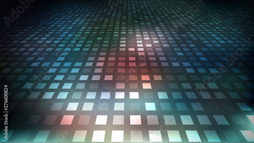 Colorful gradient abstract background. Square floor perspective. Colorful mosaic. Vector illustration.