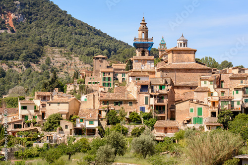 Valldemossa, rural town in an idyllic valley in the midst of the Tramuntana mountains of west Mallorca. Baelaric islands, Spain photo