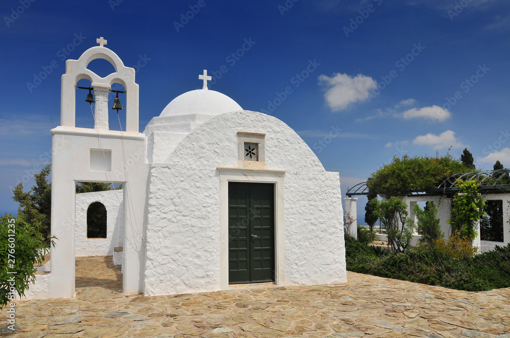 Small chapel in Fira Santorini Greece Europe.