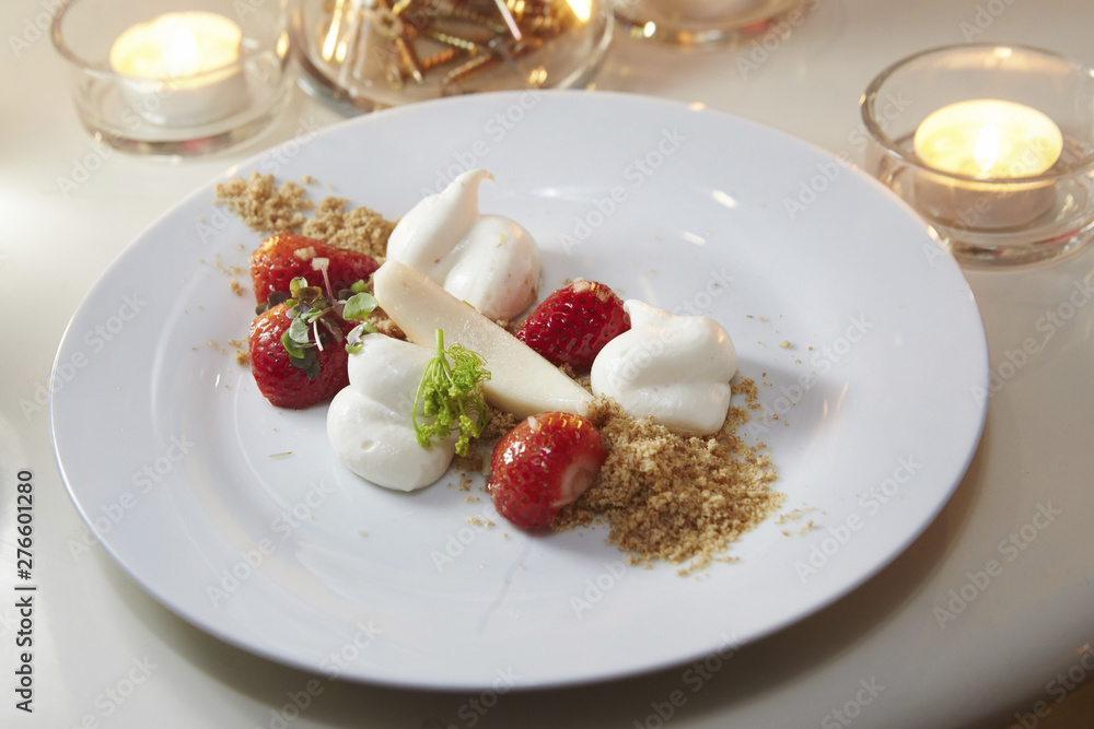 Strawberry Meringue Dessert;Dubai; United Arab Emirates Strawberry Meringue Dessert;Dubai; United Arab Emirates