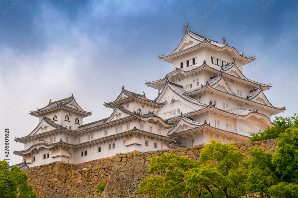 Himeji Castle, also called the white Heron castle, Japan. This is a UNESCO world heritage site in Japan.