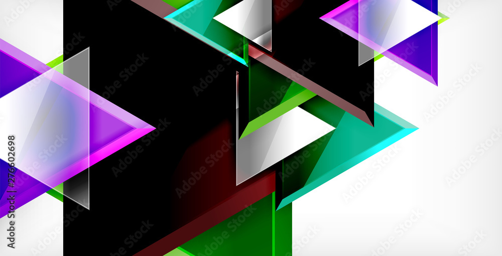 Glossy shiny triangles background Glossy shiny triangles background